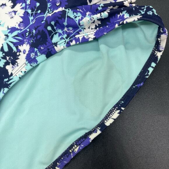 Adore Me womens 2 piece bikini swim suit size Medium blue floral high waisted - Picture 9 of 9